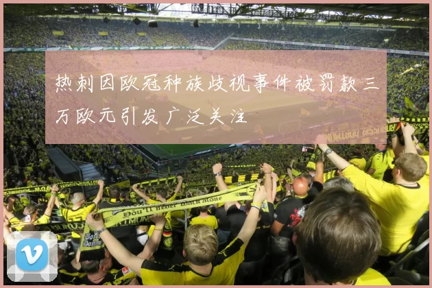 热刺因欧冠种族歧视事件被罚款三万欧元引发广泛关注